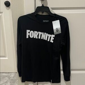 Fortnite Black Long Sleeve Kids Tee